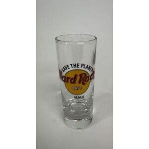 Hard Rock Cafe Maui Shot‎ Glass Save The Planet Collector Souvenir Barware
